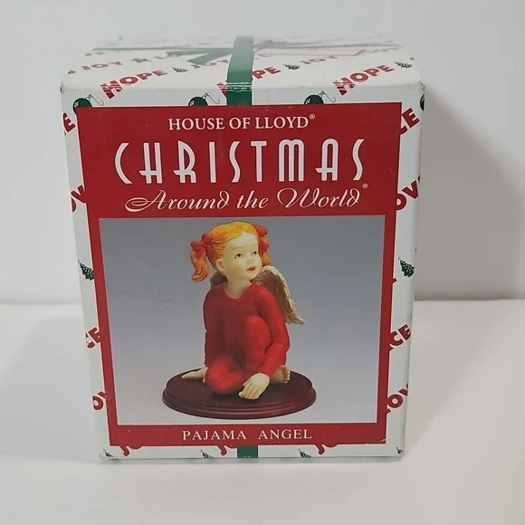 House of Lloyd Christmas Around the World VTG Pajama Angel 2 Piece Red Brown - Picture 8 of 9